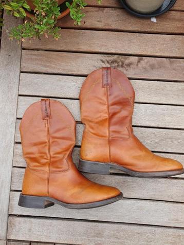 Cognac kleurige western boots laarzen mt 39 beschikbaar voor biedingen