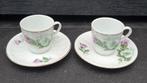 Espresso kopjes met schoteltjes - 2 stuks, Verzamelen, Porselein, Kristal en Bestek, Ophalen of Verzenden, Gebruikt, Porselein