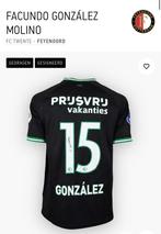 Matchworn shirt Gonzalez Feyenoord met certificaat, Verzamelen, Sportartikelen en Voetbal, Ophalen of Verzenden, Zo goed als nieuw