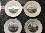 4 oude Petrus Regout  Steden Borden, Antiek en Kunst, Antiek | Wandborden en Tegels, Ophalen