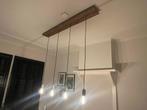Mooie hanglamp met echte eikenhouten plank, Ophalen, Zo goed als nieuw, Minder dan 50 cm