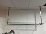 Nette rvs kleding rekken met glasplaat winkelinventaris, Ophalen, Zo goed als nieuw