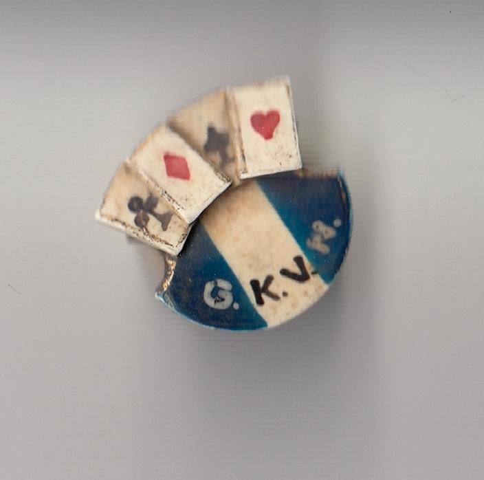 GKVN Klaverjas Vereniging knoop, Verzamelen, Speldjes, Pins en Buttons, Gebruikt, Speldje of Pin, Overige onderwerpen, Ophalen of Verzenden