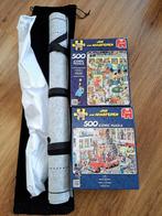 Jan van Haasteren Puzzels (2x500) + Puzzelmat, Ophalen of Verzenden, 500 t/m 1500 stukjes, Zo goed als nieuw, Legpuzzel