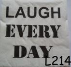 OPRUIMING servetten decoupage – Laugh every day L214, Verzenden, Nieuw, Materiaal
