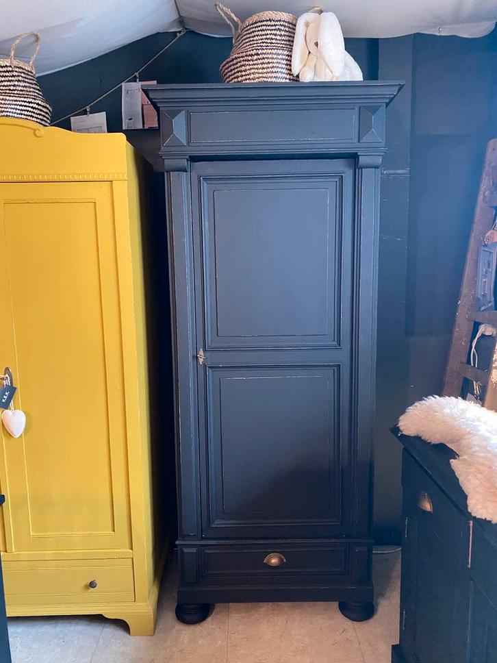 Brocante demontabele ééndeurskast Sam, Kinderen en Baby's, Kinderkamer | Commodes en Kasten, Zo goed als nieuw, 90 tot 105 cm