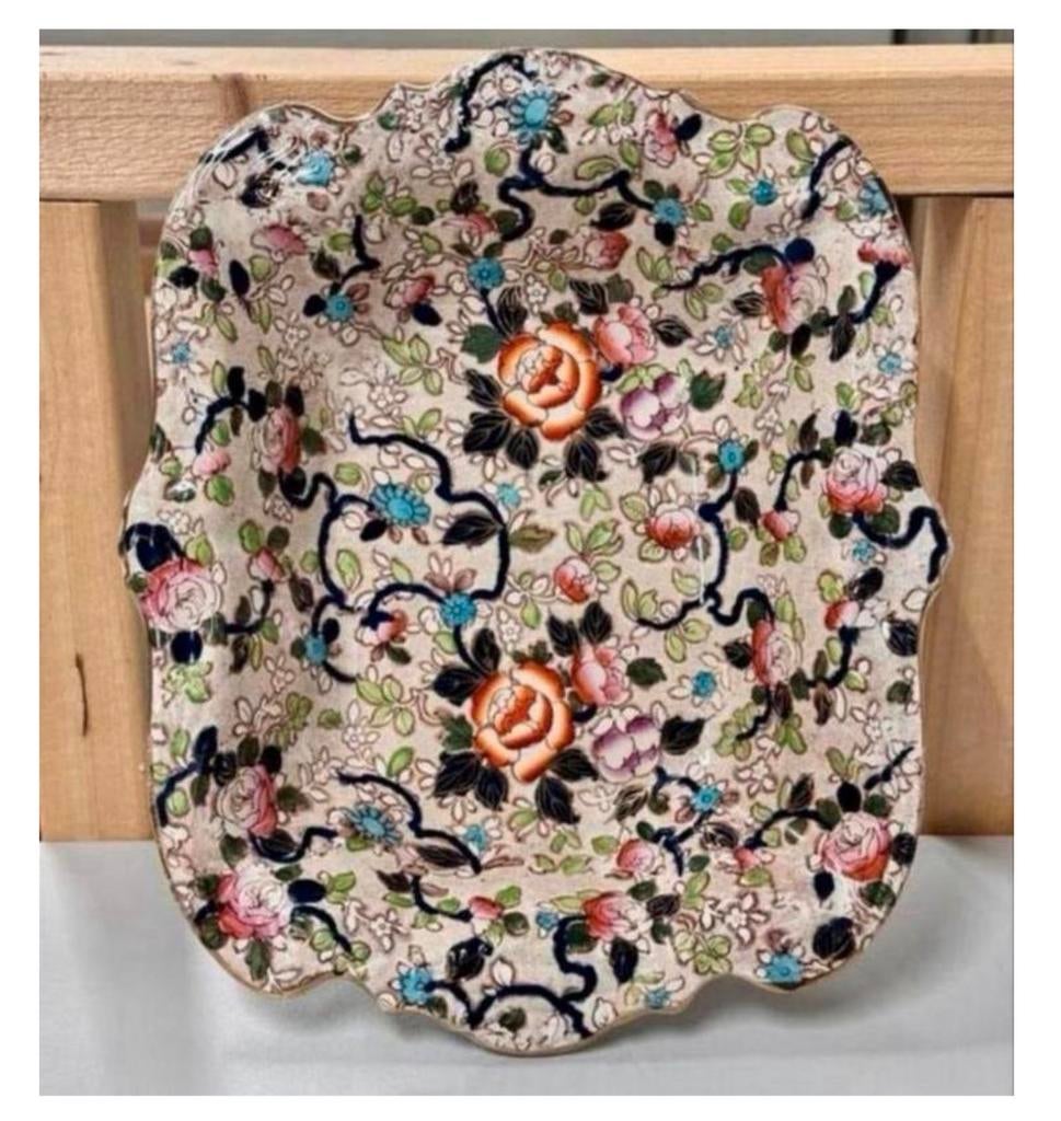 Schaal antieke STAFFORDSHIRE IMARI BOWL 19e eeuw Victoriaans, Ophalen of Verzenden