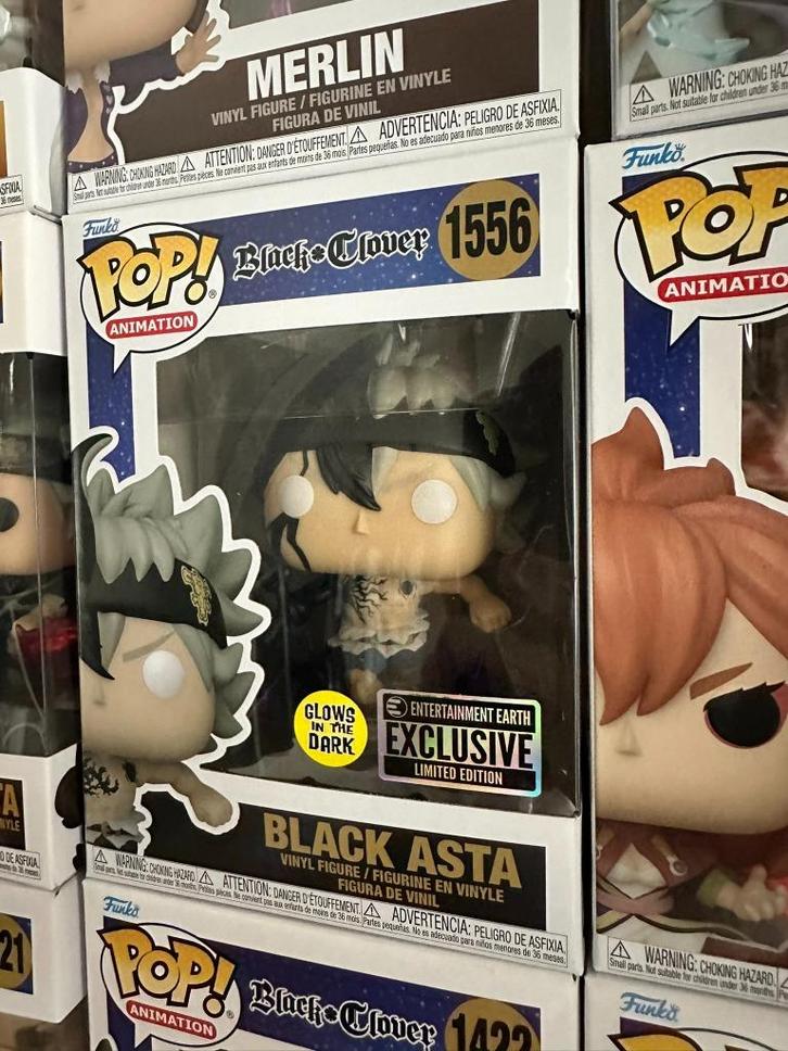 Funko pop Black asta - black clover - 1556 (GITD & EE sticke, Verzamelen, Poppetjes en Figuurtjes, Nieuw, Ophalen of Verzenden