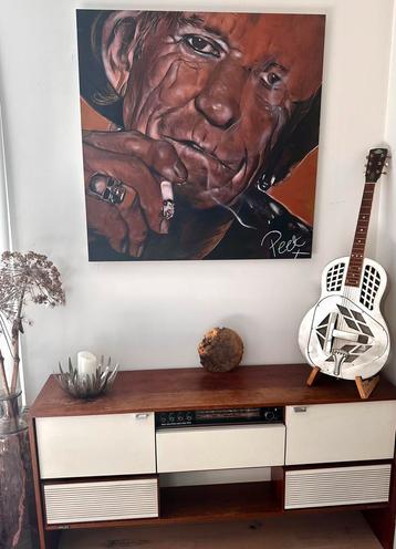 Keith Richards – Rolling Stones – Peet X – Dibond 1x1m beschikbaar voor biedingen