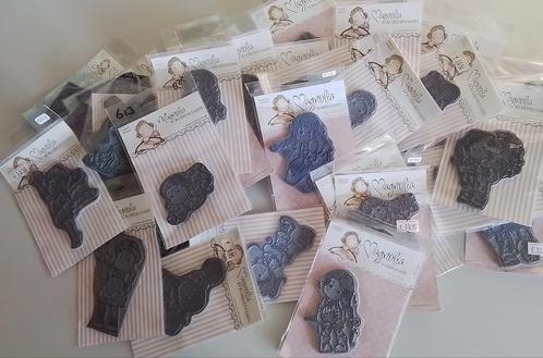 Set 48 Magnolia stempels meesten zgan hobby kaarten maken, Hobby en Vrije tijd, Stempelen, Zo goed als nieuw, Ophalen of Verzenden