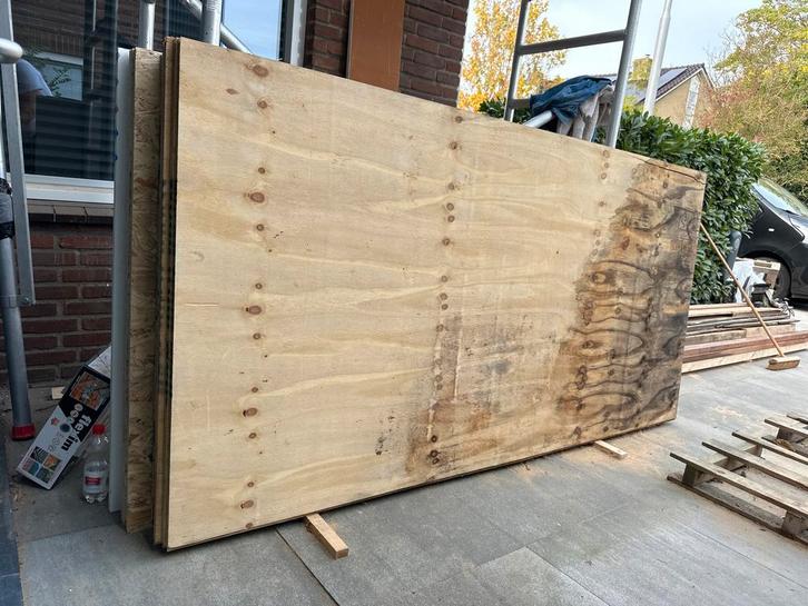6 Underlayment Platen 244x122cm, 18mm, 2-zijdig tong & groef, Doe-het-zelf en Verbouw, Hout en Planken, Gebruikt, Plank, Overige houtsoorten