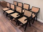 8 AIME TÉ Rotan eetkamerstoelen - Pierre - Zwart, Ophalen, Gebruikt, Zwart, Riet of Rotan
