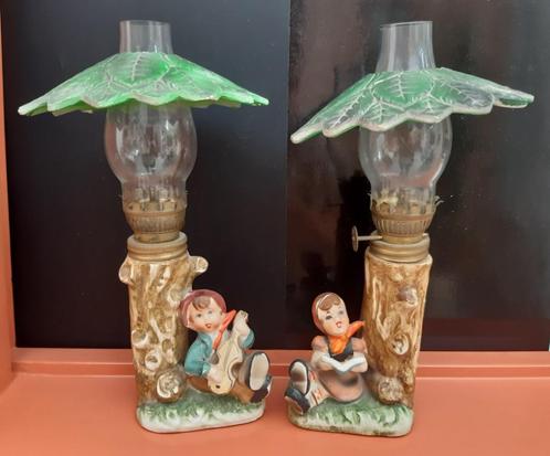Vintage olielampjes in Goebel stijl, Antiek en Kunst, Antiek | Keramiek en Aardewerk, Ophalen of Verzenden