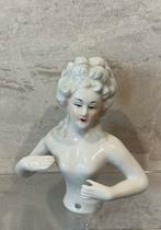Vintage Porseleinen Halfdoll voor ‘n Theemuts., Verzenden, Zo goed als nieuw, Mens