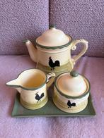 Kip/haan theepot en suiker en melk set, Ophalen of Verzenden