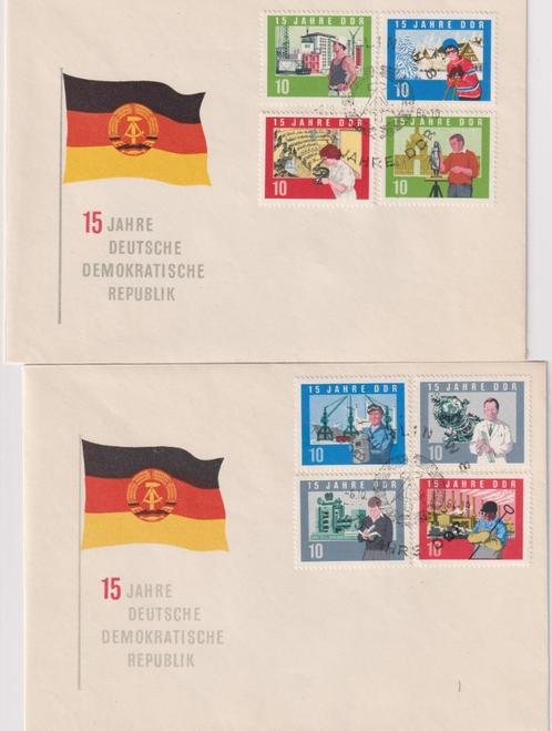 DDR 027 1964 DDR 15 jaar 2x, Postzegels en Munten, Postzegels | Eerstedagenveloppen, Onbeschreven, Europa, Ophalen of Verzenden