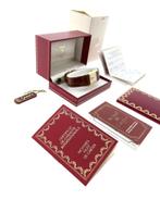 Must de Cartier Tank Rectangle Trinity Dial Large Quartz, Overige merken, Leer, Cartier, Polshorloge