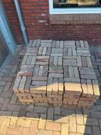 20m2 gebruikte hardgebakken dikformaat klinkers - rood/bruin, Ophalen, Klinkers, Zo goed als nieuw, 10 m² of meer