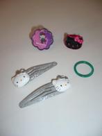 3 ringen en glitter speldjes Hello Kitty ZGAN, Ophalen of Verzenden, Zo goed als nieuw