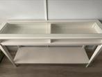 Witte sitetable lang132 cm hoog 76cm diep 37cm, Ophalen, 100 tot 150 cm, Zo goed als nieuw, Overige houtsoorten