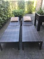 2 Wicker ligbedden., Tuin en Terras, Ligbedden, Ophalen, Gebruikt, Wicker