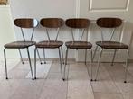 Formica stoelen, Huis en Inrichting, Ophalen, Zo goed als nieuw, Bruin, Vier