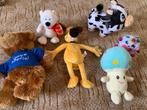 Knuffels shaun the sheep hond, beren, koe ( koe zegt hiep, h, Ophalen of Verzenden, Gebruikt, Koe
