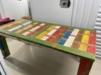 Robuuste Sloophouten Tafel op Wieltjes, Huis en Inrichting, Tafels | Eettafels, Ophalen