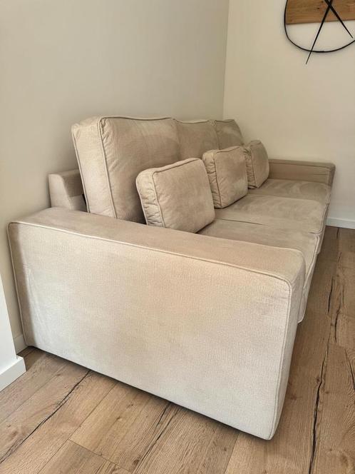 Stijlvolle 3-Zitsbank + Ronde Fauteuil – Geen Vlekken!, Huis en Inrichting, Banken | Complete zithoeken, Zo goed als nieuw, Stof