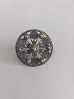 Antieke Zeeuwse Knop Broche - Filigrain Zilver, Ophalen of Verzenden, Zilver
