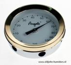 ANGELO HUMIDOR HYGROMETER 50 MM - MET MAGNEET VERGULD  ahm12, Verzenden, Nieuw, Tabaksdoos of Verpakking