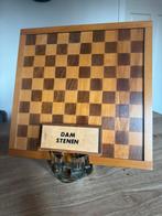 Houten dambord -schaakbord -damstenen 🤎🧡damspel, Hobby en Vrije tijd, Gezelschapsspellen | Bordspellen, Ophalen of Verzenden
