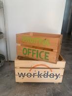 Houten kratten - Fruitful Office & Workday, Doe-het-zelf en Verbouw, Kratten en Dozen, Gebruikt, 40 tot 60 cm, 50 tot 75 cm, Ophalen of Verzenden