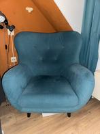 Mooie turquoise/petrol fauteuil - zo goed als nieuw!, Huis en Inrichting, Minder dan 75 cm, Ophalen of Verzenden, Zo goed als nieuw
