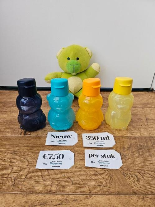 Tupperware nieuwe eco fles 350 ml dieren sportdop, Huis en Inrichting, Keuken | Tupperware, Nieuw, Overige typen, Blauw, Geel