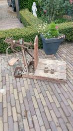 Te Koop: oude bascule met gewichten, Antiek en Kunst, Antiek | Gereedschap en Instrumenten, Ophalen