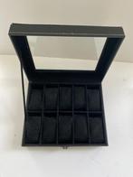 HORLOGEDOOS ZWART., Sieraden, Tassen en Uiterlijk, Beautycases, Ophalen of Verzenden, Gebruikt, Zwart