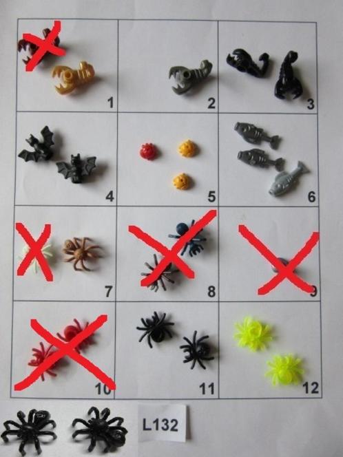 L132 LEGO DIEREN SPIN MIER VIS KEVER SCHORPIOEN KIKKER, Kinderen en Baby's, Speelgoed | Duplo en Lego, Gebruikt, Lego, Losse stenen
