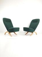 Congo Artifort fauteuils groen en zwart stof van 'de Ploeg', Twee, Stof, Ophalen of Verzenden, Zo goed als nieuw