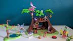 Playmobil bosfeeënhuis 70001 + elfje met ooievaars 9138, Ophalen, Zo goed als nieuw, Complete set