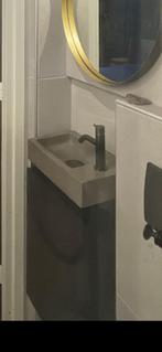 Nieuwe Wasbak met (zgan) onderkastje, Huis en Inrichting, Badkamer | Badkamermeubels, Zo goed als nieuw, Minder dan 100 cm, Wasbak of Wastafel