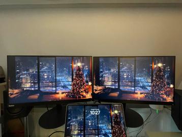 2 x Lenovo ThinkVision P24h-10 monitoren 24” QHD USB-C beschikbaar voor biedingen