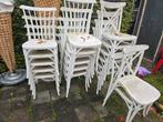 Partij witte kunstoffen stoelen, Ophalen, Gebruikt, Wit, Vijf, Zes of meer stoelen