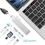 USB-C Hub 7-in-1 voor MacBook Pro & MacBook Air (zilver), Computers en Software, Dockingstations, Verzenden, Nieuw, USB-hub, Laptop
