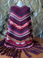 💖Prachtig 100% Alpaca wollen poncho Intarsia Uni, Alpaca, Ophalen of Verzenden, Nieuw, Overige kleuren