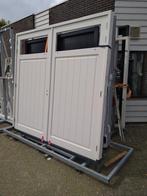 Kozijn met dubbele garage deuren, Ophalen, Hout, 120 cm of meer, 215 cm of meer