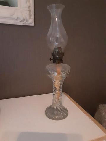 Vintage Oude Gazen Olielamp - 45cm Hoog beschikbaar voor biedingen