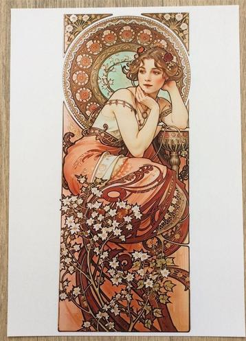 2024 Uniek Alphonse Mucha Art Nouveau dag Poster beschikbaar voor biedingen