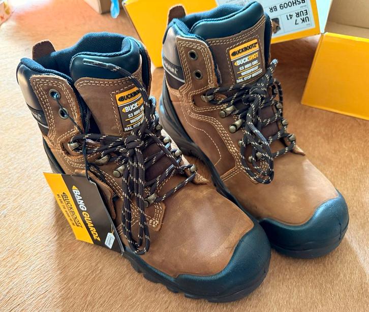 Buckbootz Werkschoenen Maat 41- Nieuw - BSH009, Kleding | Heren, Schoenen, Nieuw, Werkschoenen, Bruin, Ophalen of Verzenden