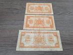 Setje biljetten 1 t/m 10 gulden 1943, muntbiljetten WOII, Ophalen of Verzenden, 10 gulden